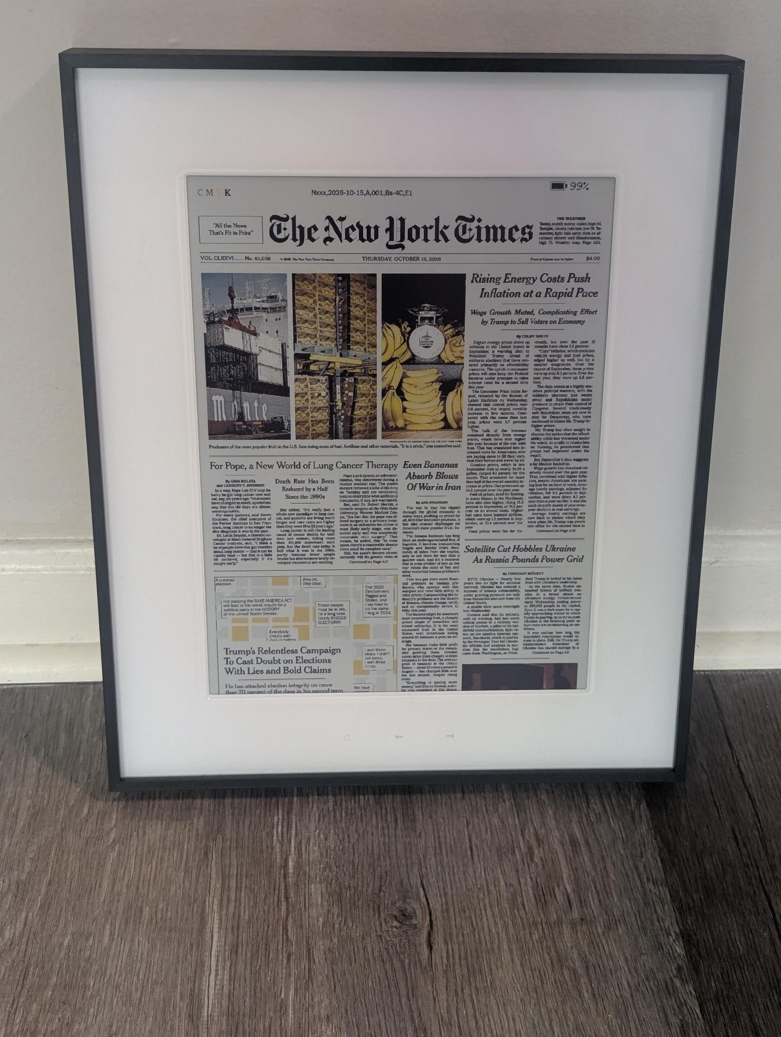Building an Eink NYT Frontpage